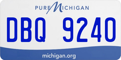 MI license plate DBQ9240