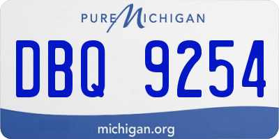 MI license plate DBQ9254