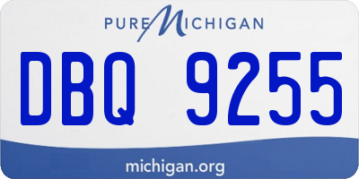 MI license plate DBQ9255