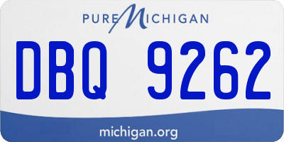 MI license plate DBQ9262