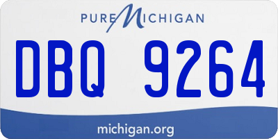 MI license plate DBQ9264