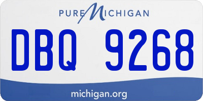 MI license plate DBQ9268