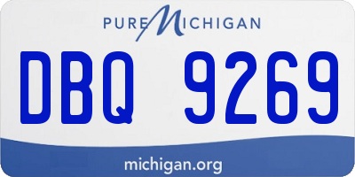 MI license plate DBQ9269