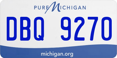 MI license plate DBQ9270