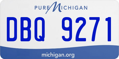 MI license plate DBQ9271