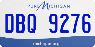 MI license plate DBQ9276