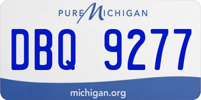 MI license plate DBQ9277