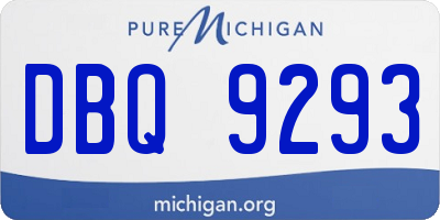 MI license plate DBQ9293