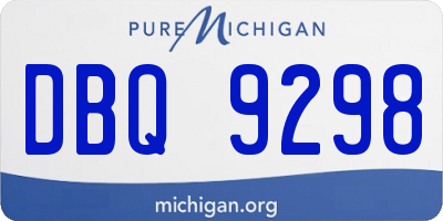 MI license plate DBQ9298