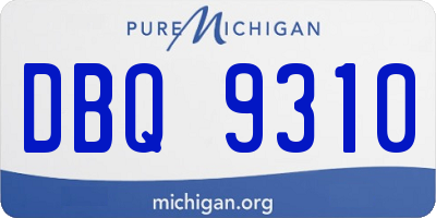 MI license plate DBQ9310