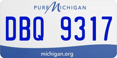 MI license plate DBQ9317