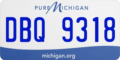 MI license plate DBQ9318