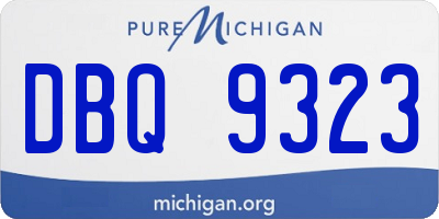 MI license plate DBQ9323