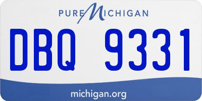 MI license plate DBQ9331