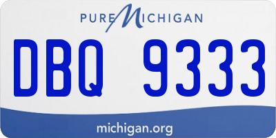 MI license plate DBQ9333