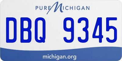 MI license plate DBQ9345