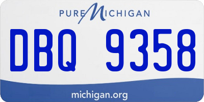 MI license plate DBQ9358