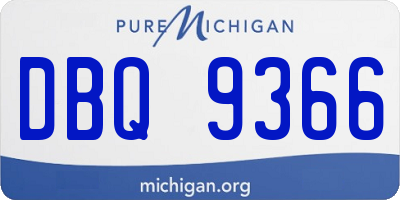 MI license plate DBQ9366