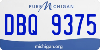 MI license plate DBQ9375
