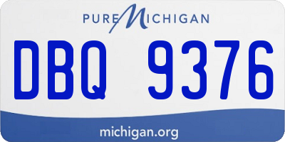 MI license plate DBQ9376