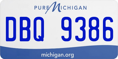MI license plate DBQ9386
