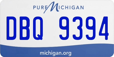 MI license plate DBQ9394