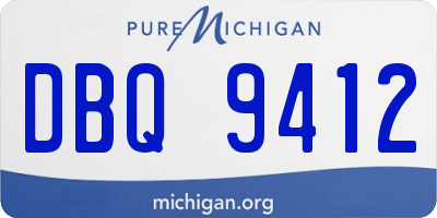 MI license plate DBQ9412