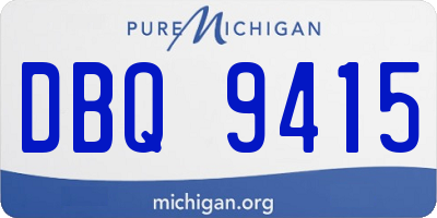 MI license plate DBQ9415