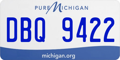 MI license plate DBQ9422
