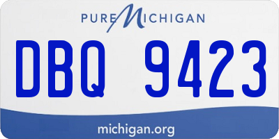 MI license plate DBQ9423