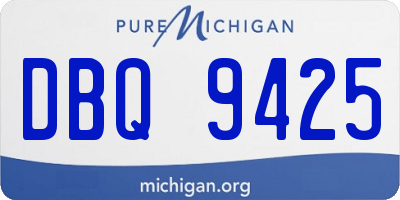 MI license plate DBQ9425