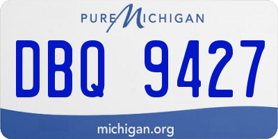 MI license plate DBQ9427