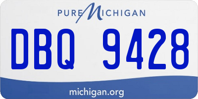 MI license plate DBQ9428