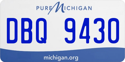 MI license plate DBQ9430
