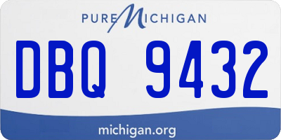 MI license plate DBQ9432