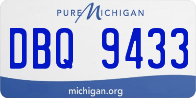 MI license plate DBQ9433