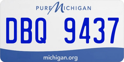 MI license plate DBQ9437