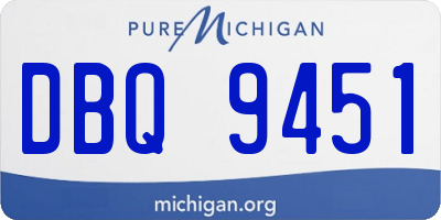 MI license plate DBQ9451