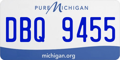 MI license plate DBQ9455