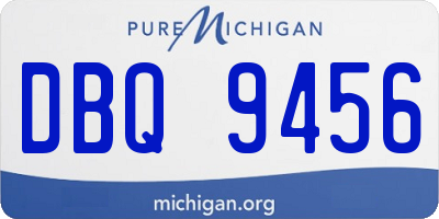 MI license plate DBQ9456