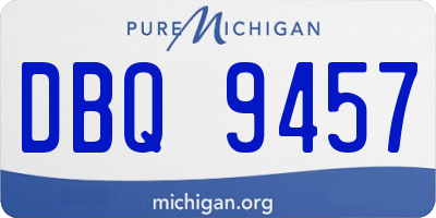 MI license plate DBQ9457