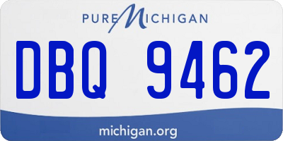 MI license plate DBQ9462