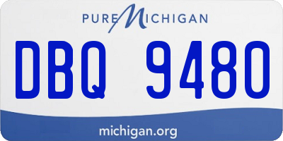 MI license plate DBQ9480