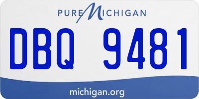 MI license plate DBQ9481