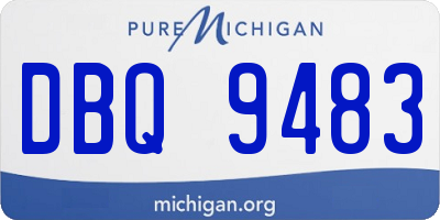 MI license plate DBQ9483