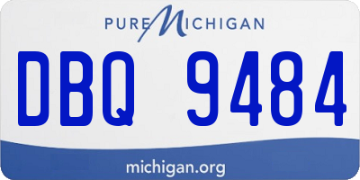 MI license plate DBQ9484