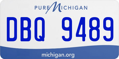 MI license plate DBQ9489