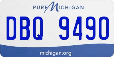 MI license plate DBQ9490