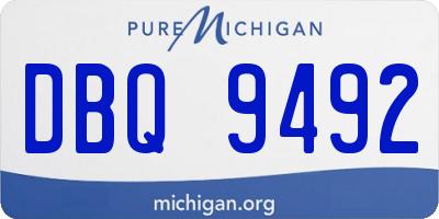 MI license plate DBQ9492