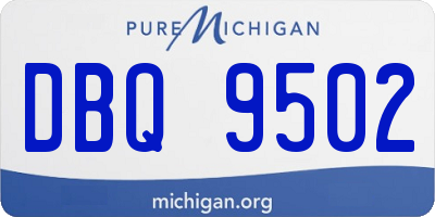 MI license plate DBQ9502